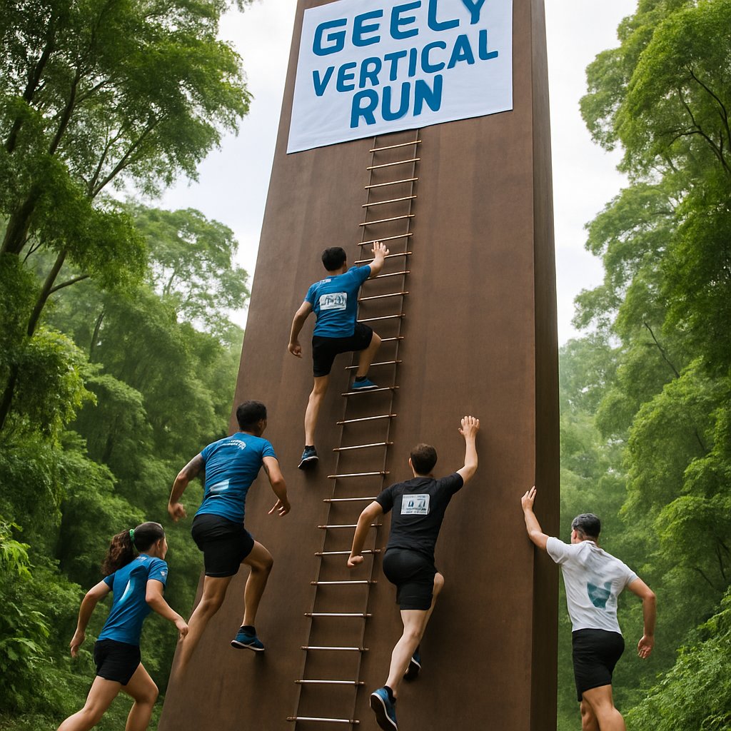 Ilustrasi Geely Gelar Vertical Run: Sensasi Baru ala Zeusbola